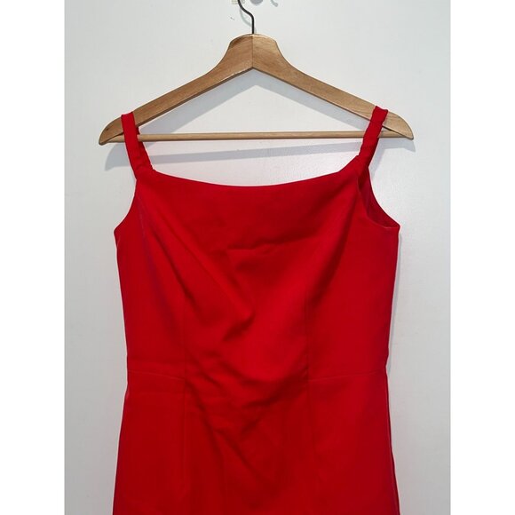 MILLY Square Neeck  Red Mini Dress Size 8 Womens - Picture 3 of 9